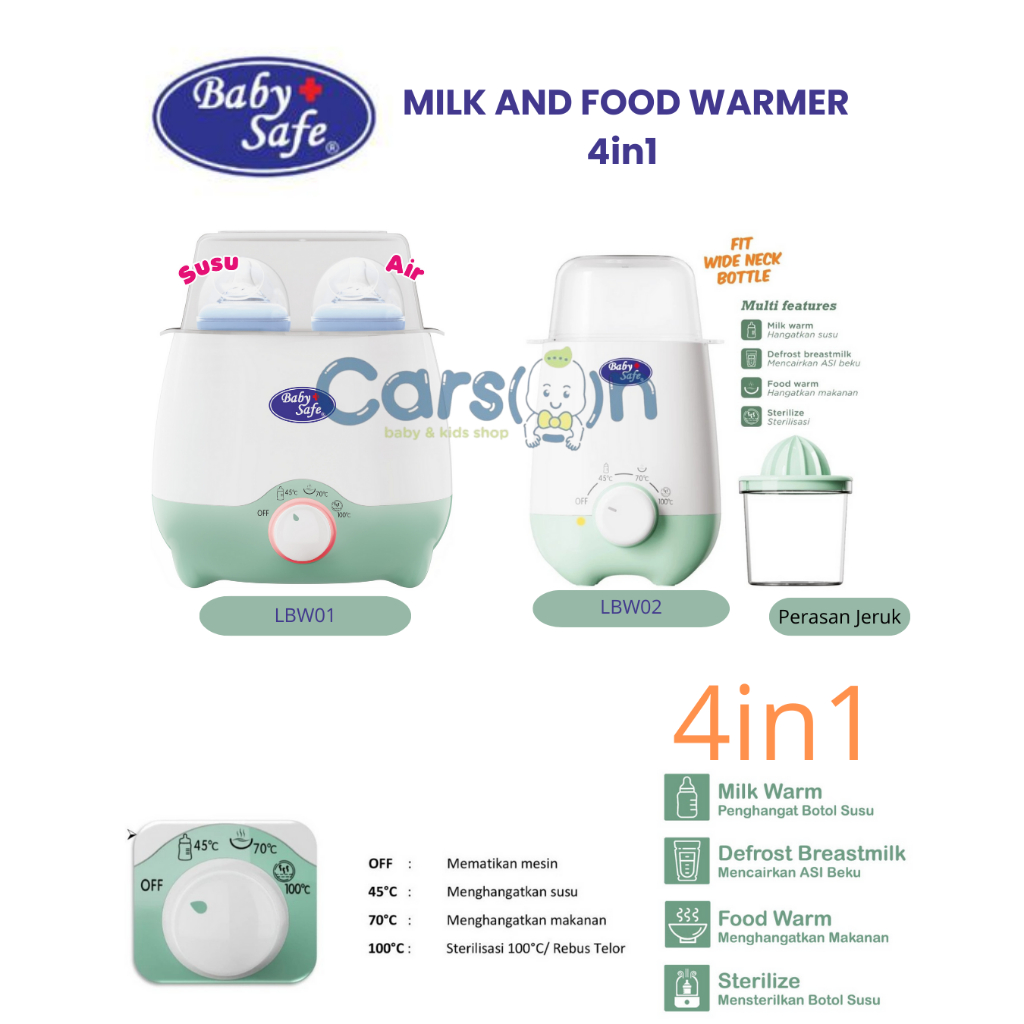 Baby Safe Twin Bottle Warmer Babysafe Alat Steril Botol Susu Bayi|Penghangat ASI Susu Makanan LBW01&