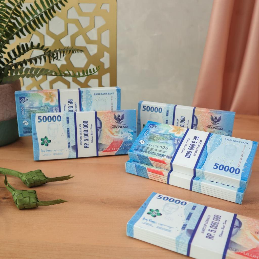 amplop gepok motif uang 1 pack isi 6pcs