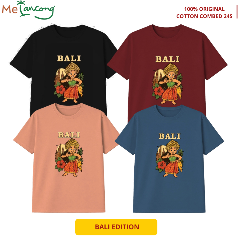 T-shirt Kaos Lengan Pendek Baju Pria Wanita Combed Cowok High Kain Bali KSBL077