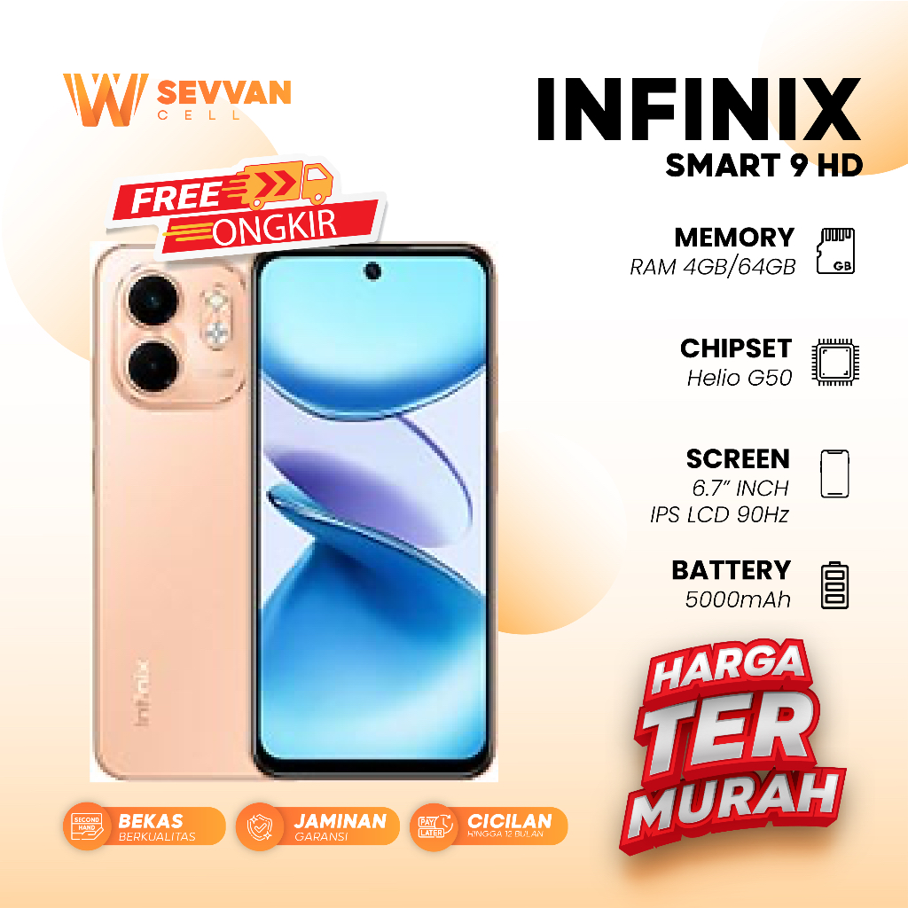 Handphone Infinix Smart 9 HD Ram 4 64GB