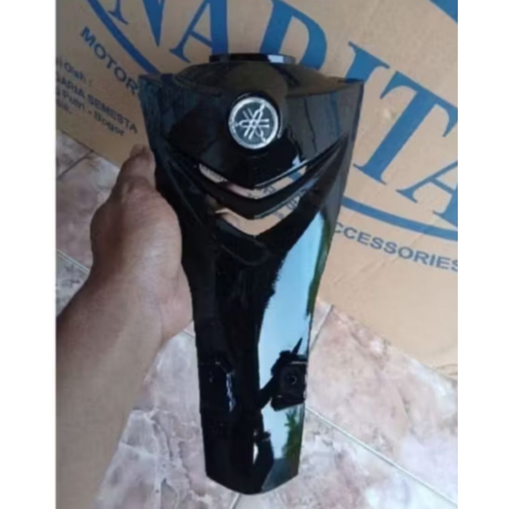 tameng depan panel depan Yamaha Jupiter z burhan hitam + logo