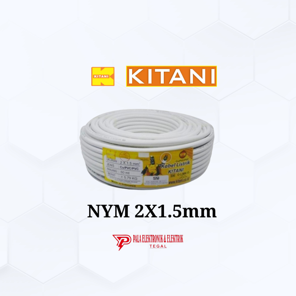 Kabel Kitani Original Nym 2x1,5mm 50M Asli Kitani 50M