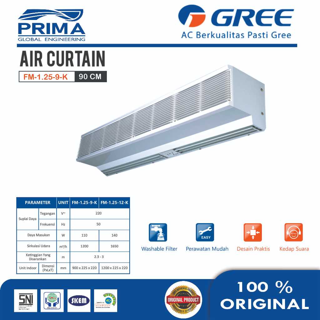 Air curtain GREE Air Curtain 90cm - FM-1.25-9-K
