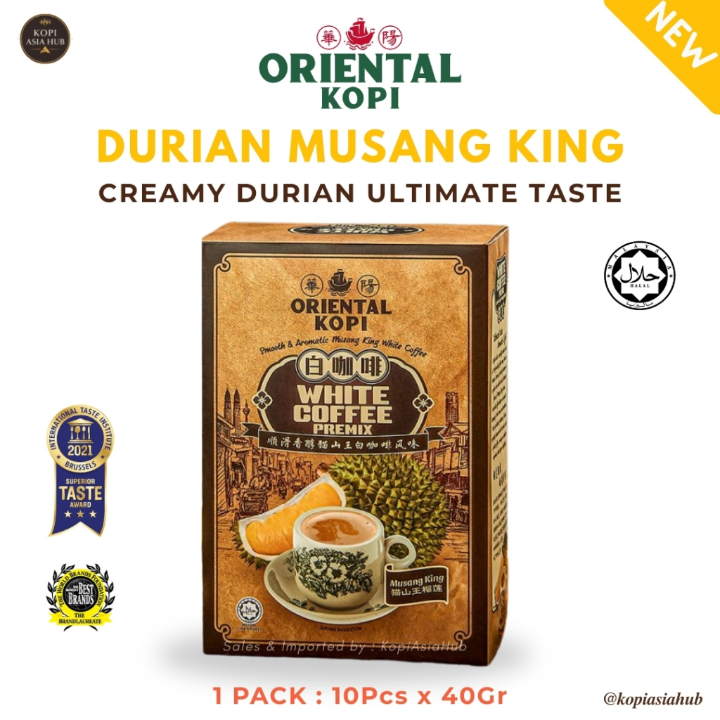 ORIENTAL KOPI MUSANG KING ORIENTAL COFFEE ORIENTAL WHITE COFFEE DURIAN MUSANG KING