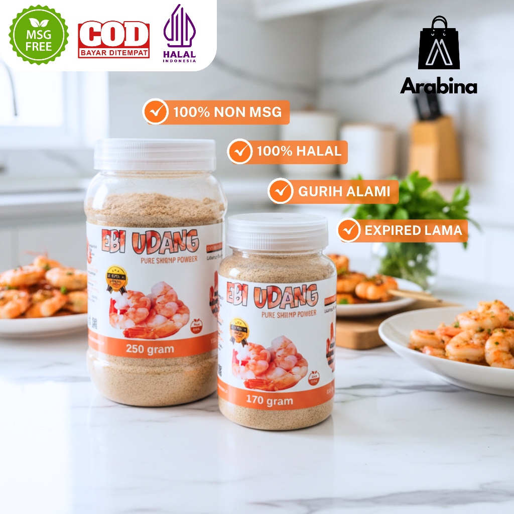 Ebi Udang Bubuk Premium | 100% Udang Kering Asli | Gurih Alami