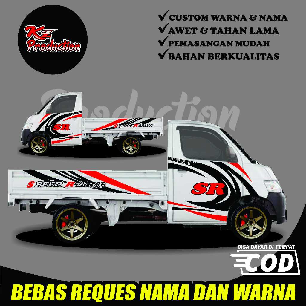 Kz. cutting sticker SR mobil granmax l300 mega carry pick up keren