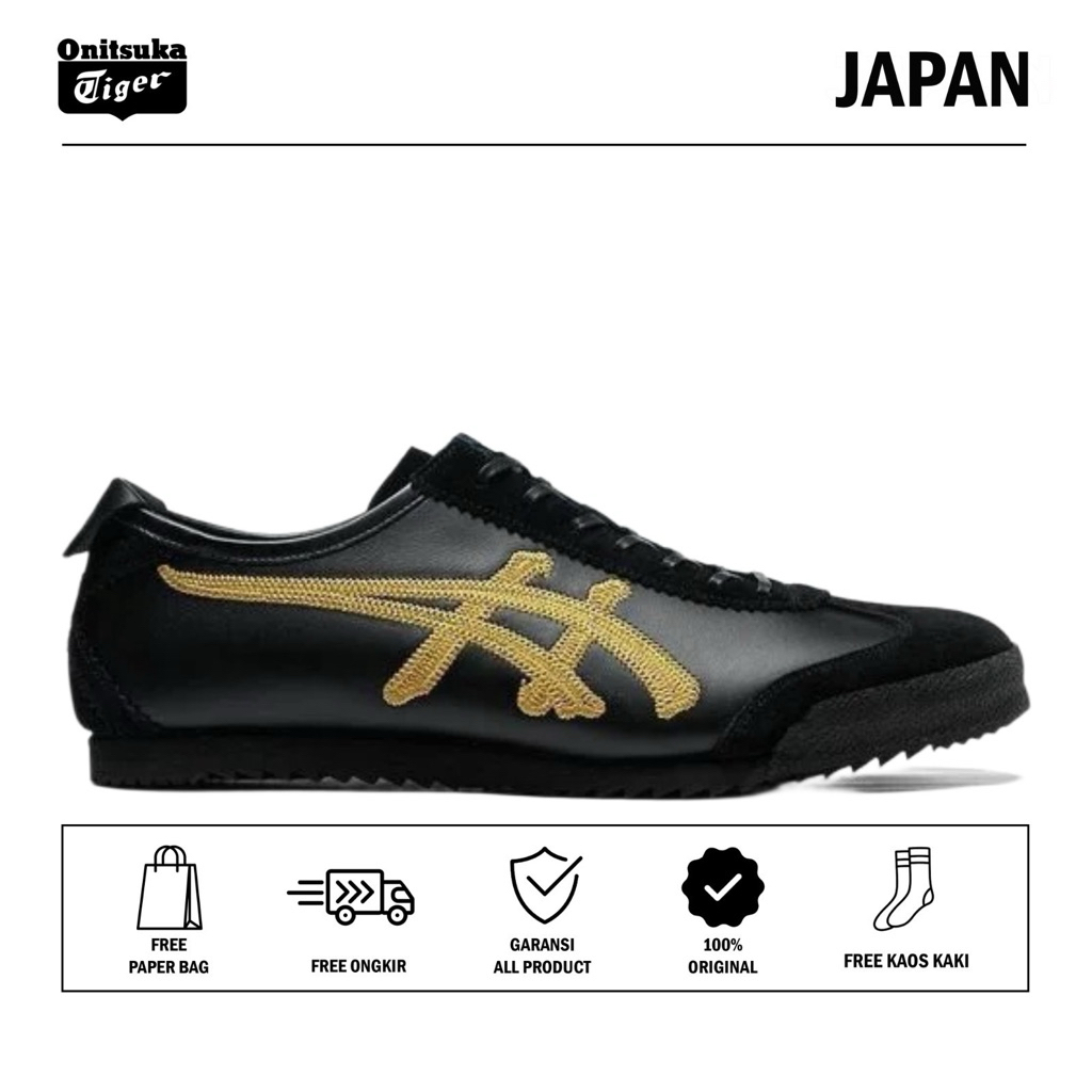 Sepatu Onitsuka Japan Kabuki Black Gold/ Sepatu Pria/ Sepatu Wanita/ Sepatu Sneakers/ sepatu origina