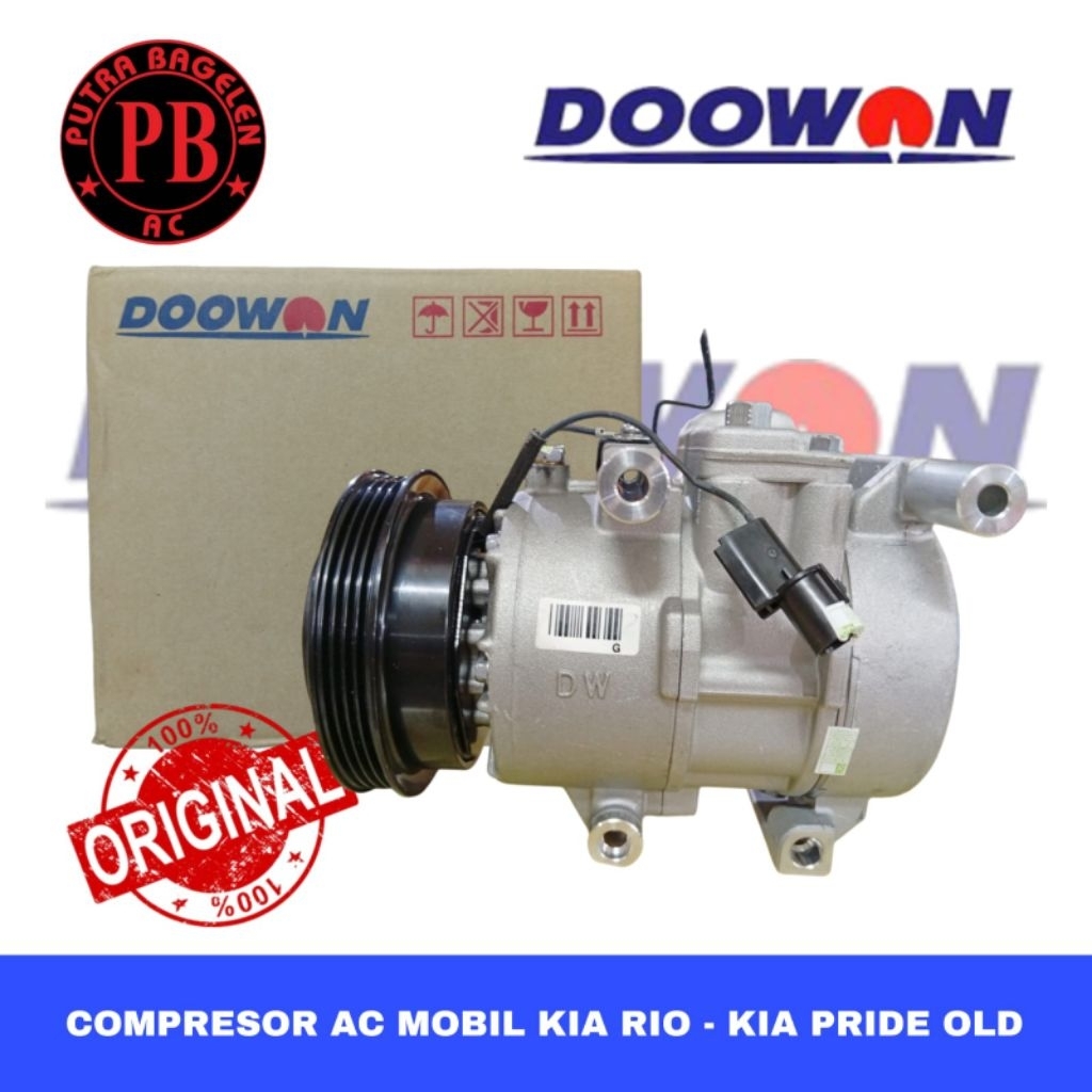 compresor kompresor ac mobil original DOWOON KIA RIO KIA PRIDE OLD