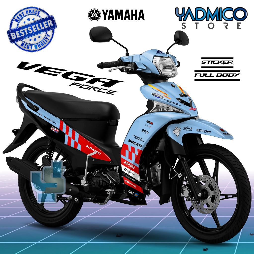 Decal Vega Force Full Body - Stiker Motor Vega Force Full Body - Dekal Vega Force Full Body - Stripi