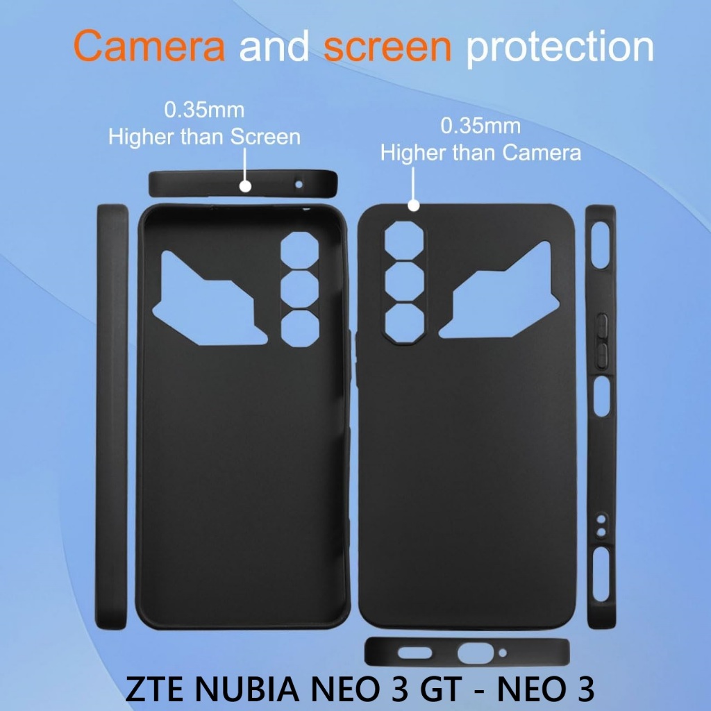 2026 Softcase Hitam Gelap NUBIA NEO 3 GT - NEO3 - FOCUS PRO - V70 Design V70 Max Neo 2 Focus 2 A56 A