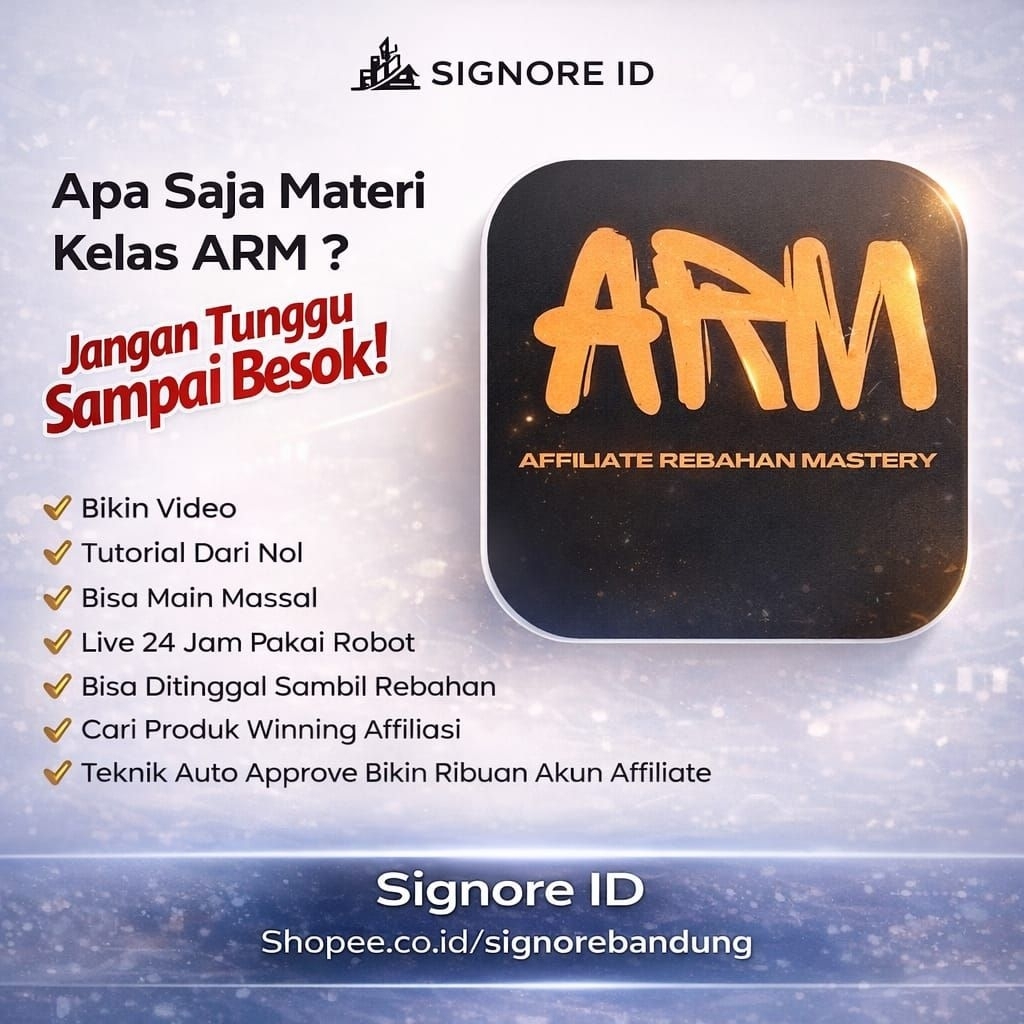 AFFILIATE REBAHAN MASTERY Cuan Besar Tanpa Harus Kirim Barang -  Signore