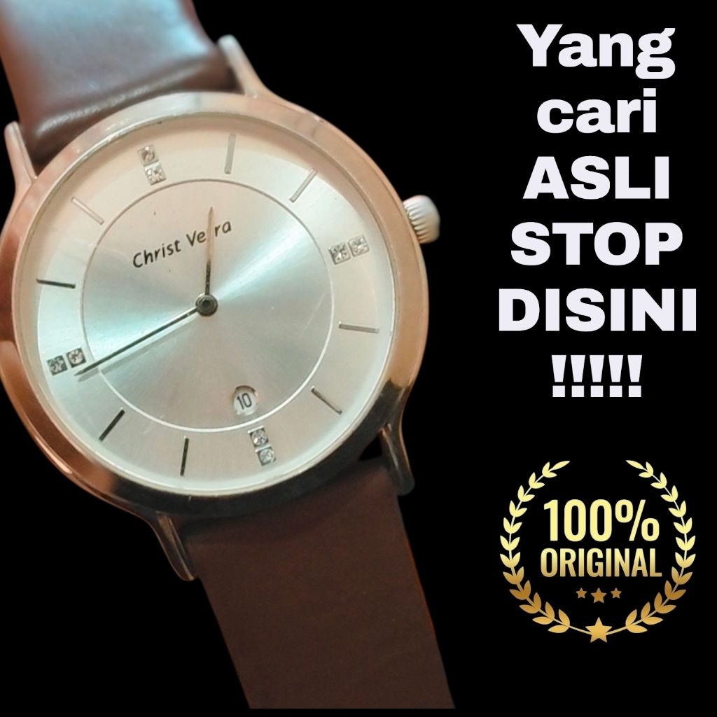 CV CHRIST VERRA VERA ORIGINALJAM TANGAN PRIA COWOK BEKAS SECOND SEKEN QUARTZ MULUS KEREN ANTI AIR 10