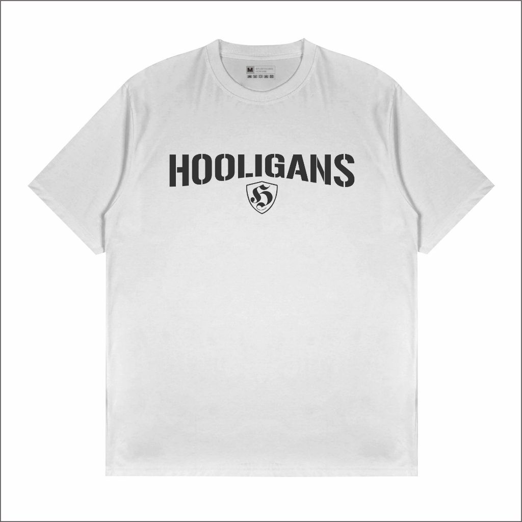 Kaos Distro Hooligans Putih Casual Ultras Football