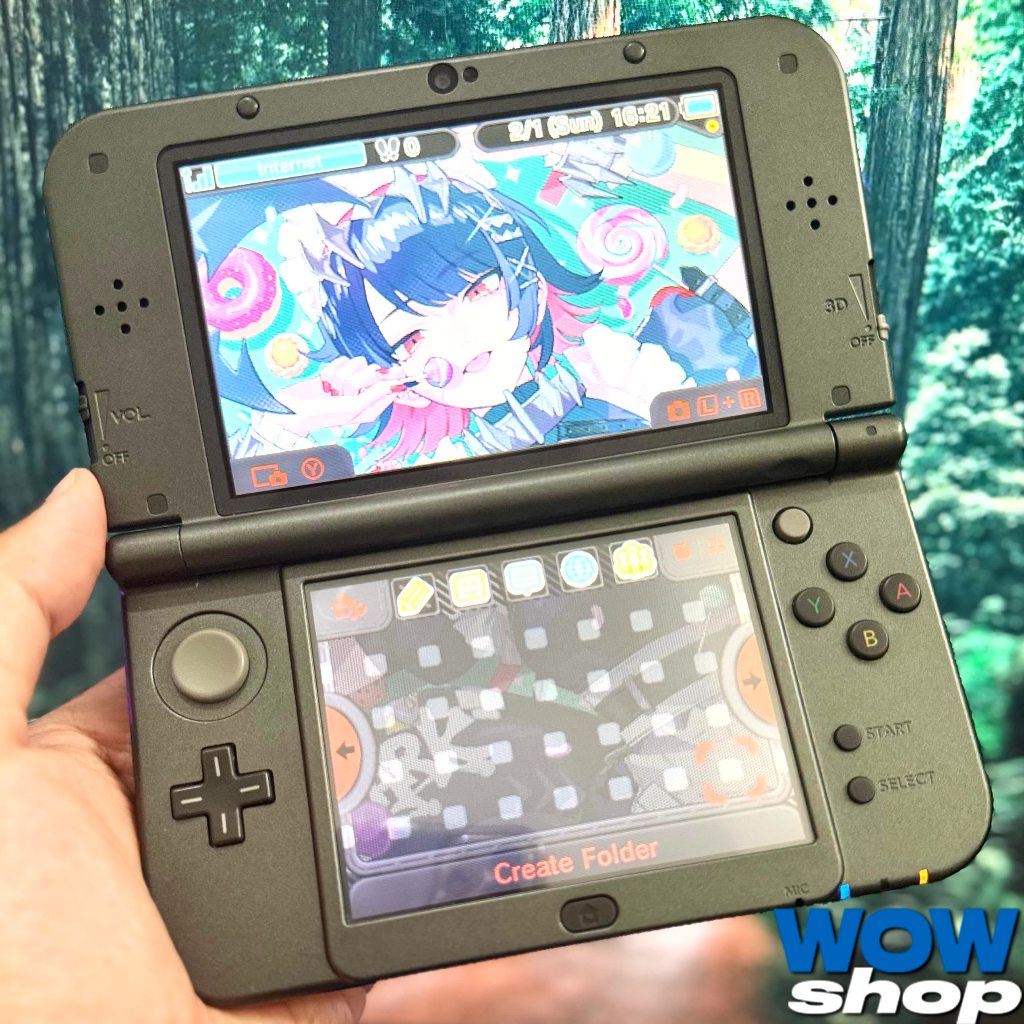 New Nintendo 3DS XL CFW warna hitam Fullset