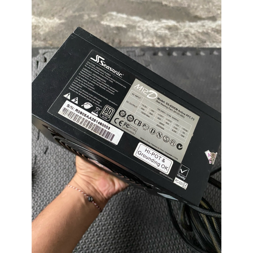 psu semi modular m12D seasonic 80+ SILVER 850watt