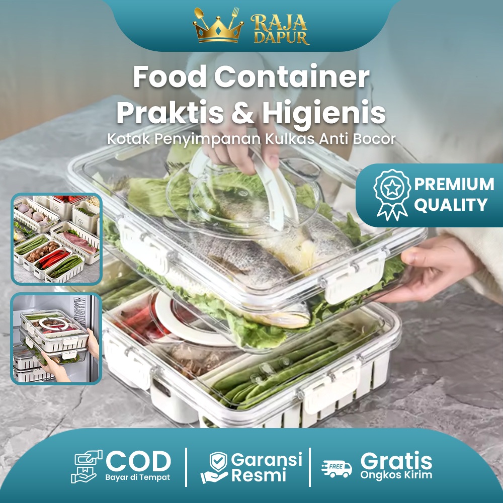 Raja Dapur Kotak Penyimpanan Kulkas Kontainer Kulkas Food Kontainer Kotak Penyimpanan Kulkas Akrilik