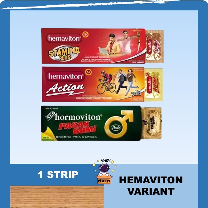 1 STRIP HEMAVITON SERIES STAMINA PLUS MULTIVITAMIN KAPSUL SUPLEMEN KESEHATAN HEMAVITON  ACTION IMUNU