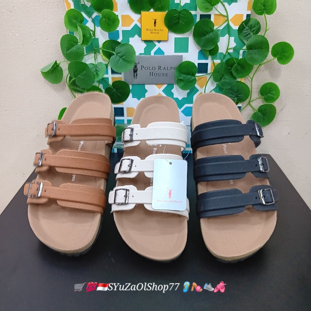 [Bisa COD/100% Original/Art ] Sandal Wanita POLO RALPH HOUSE/Sandal Wanita/Sandal Slide Wanita/Sanda