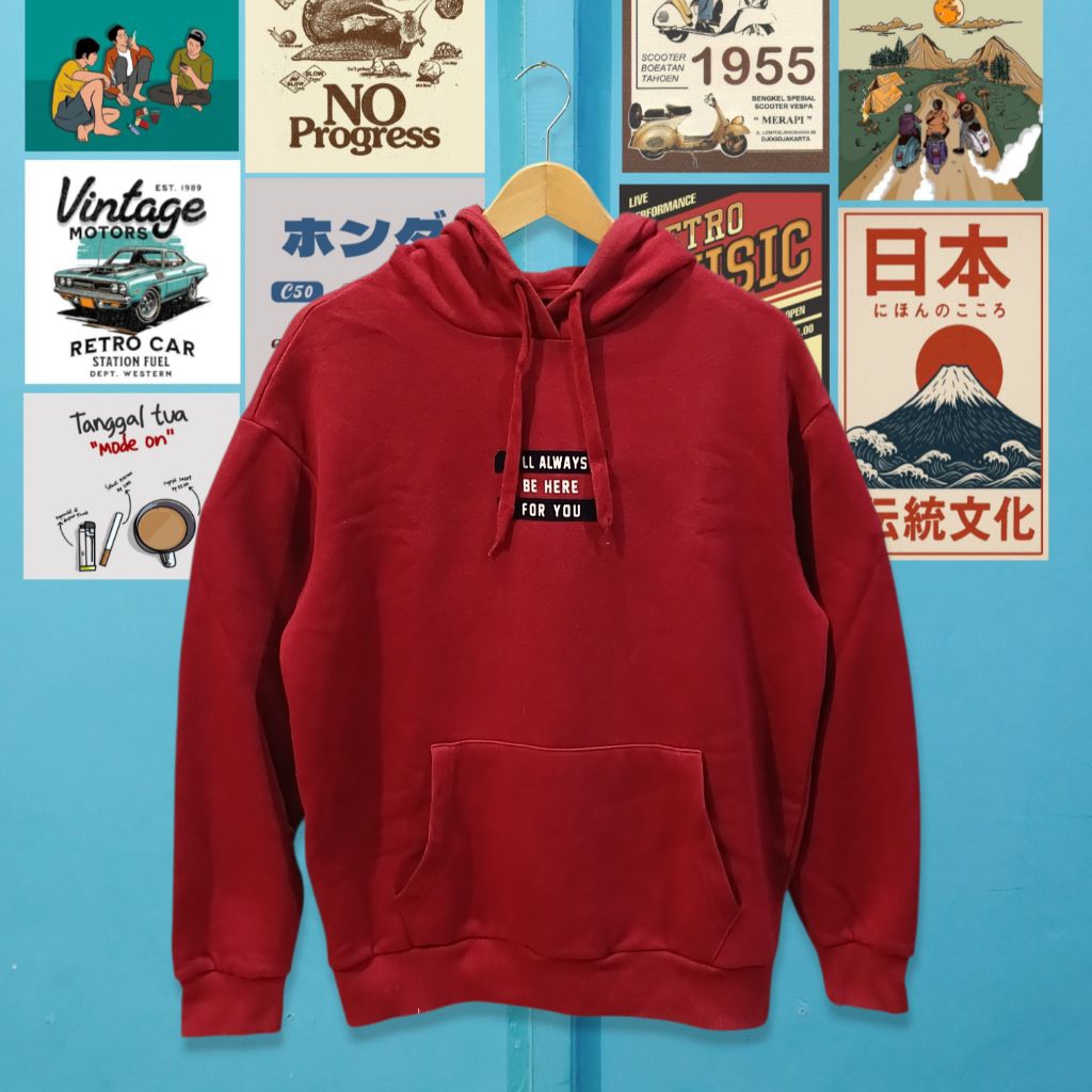 HOODIE / SWEATER UNISEX UGIZ Maron HDP0001