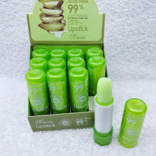 4 pcs Lip balm Aloevera 99% Soothing Gel / Lipstick Aloevera Meover