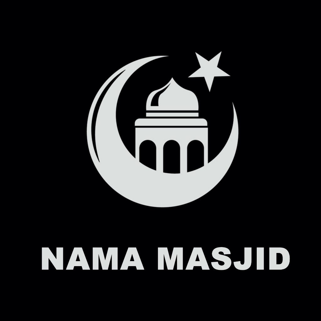 Stiker kaca logo masjid custom bisa request nama masjid model estetika