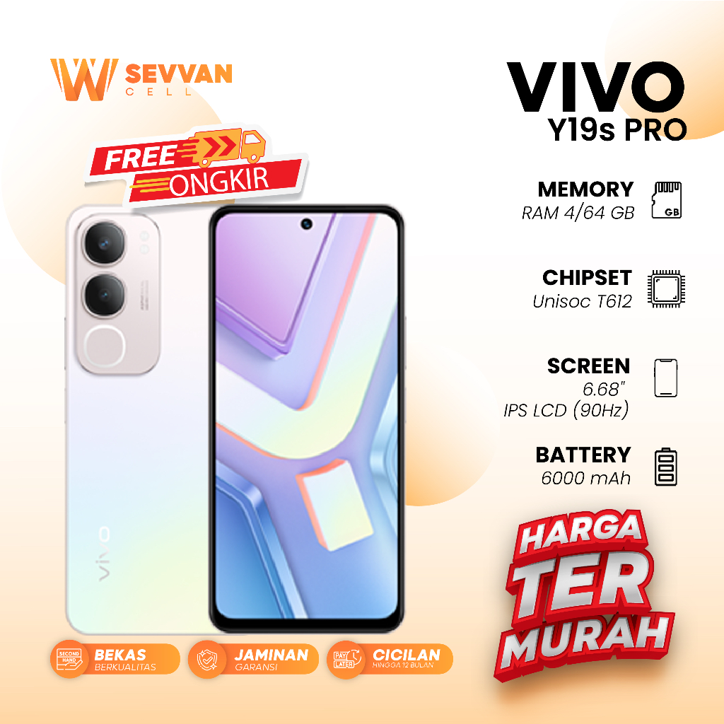 Handphone Vivo Y19s Pro Ram 4 64GB