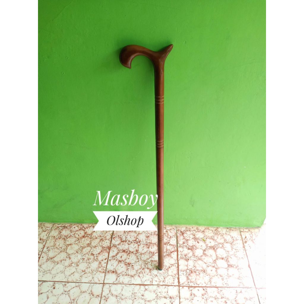 Tongkat Kayu Jati 85 cm / Tongkat Jalan Kayu Jati / Alat penopang Jalan