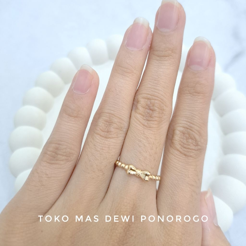 Dewi Ponorogo CINCIN COR MODEL Emas Asli Kadar 8K/375% Yellow Gold