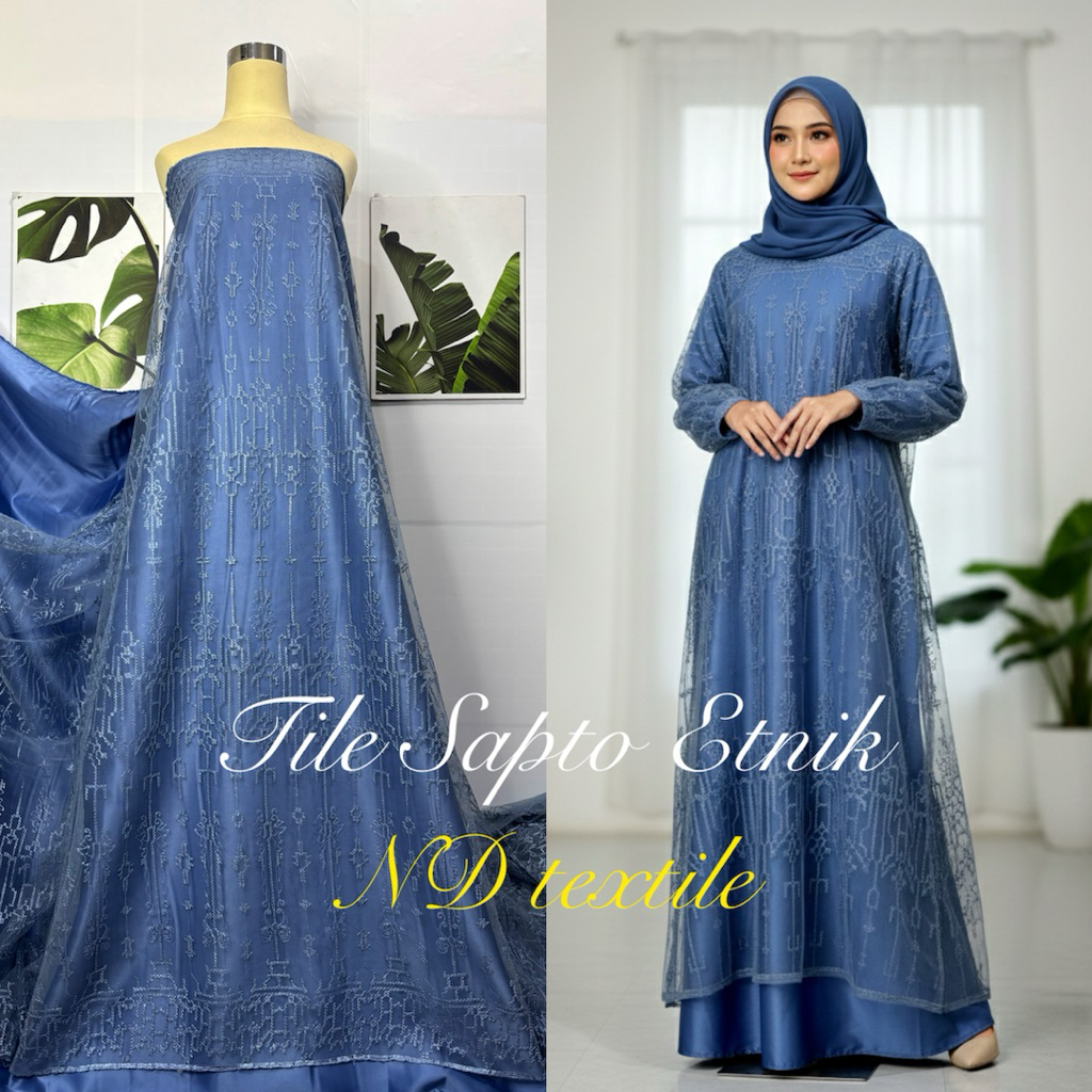 COD... Tile SAPTO ETNIK/Tile Border Sapto/kain tile etnik Sapto/Bahan Kebaya