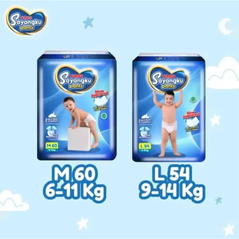 POPOK SAYANGKU PANTS SUPER JUMBO PACK M60 & L54