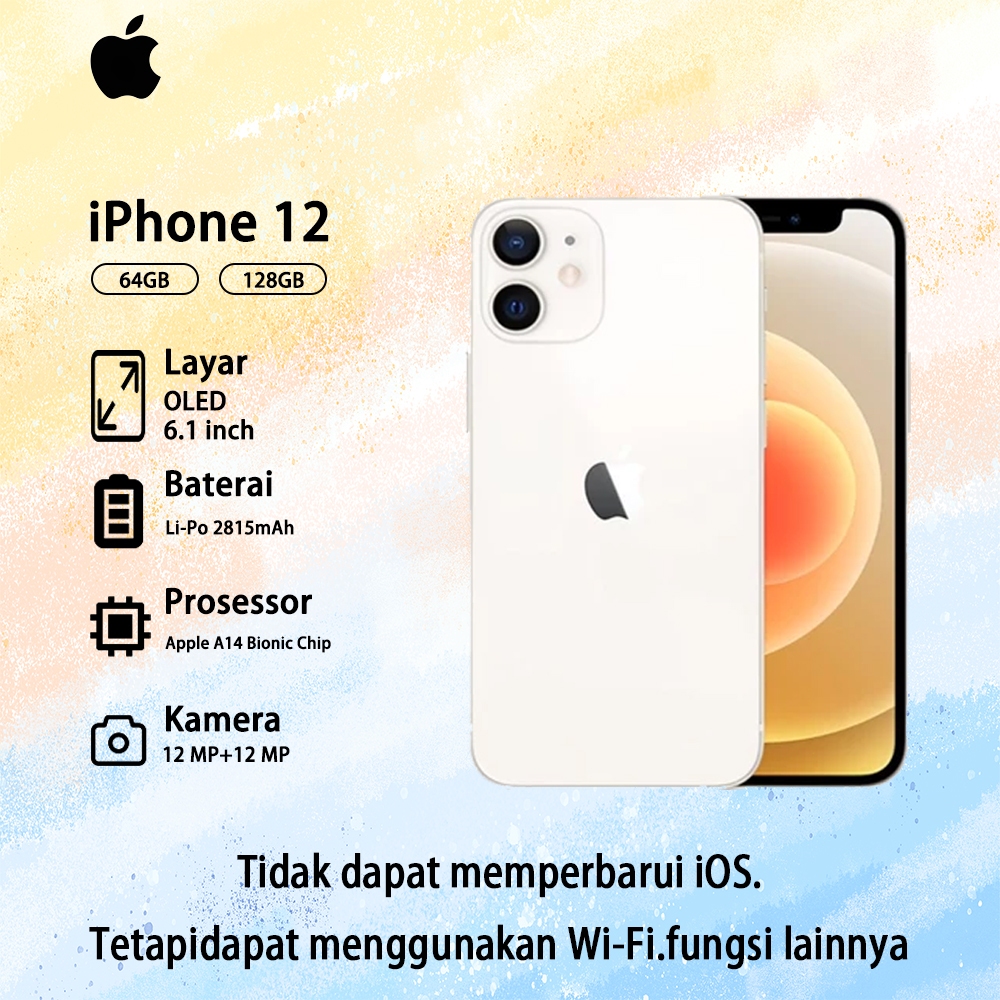 iPhone 12 128GB/64GB Full Set Original Hp Bekas Fungsi Berjalan Sempurna