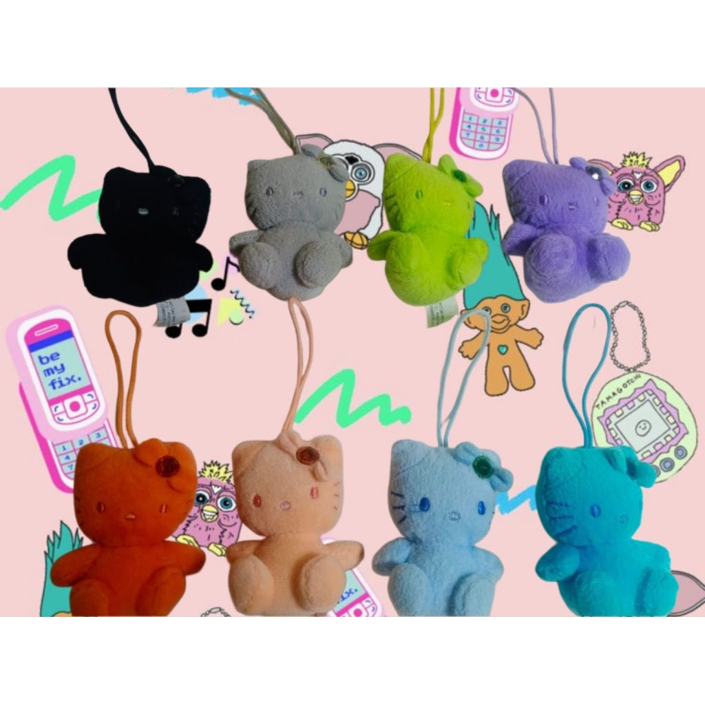 Boneka HK HelloKitty Hello Kitty Ganci Gantungan 2004 Sanrio Hadiah Mcd Mcdonald Mcdonalds Lucu Kole