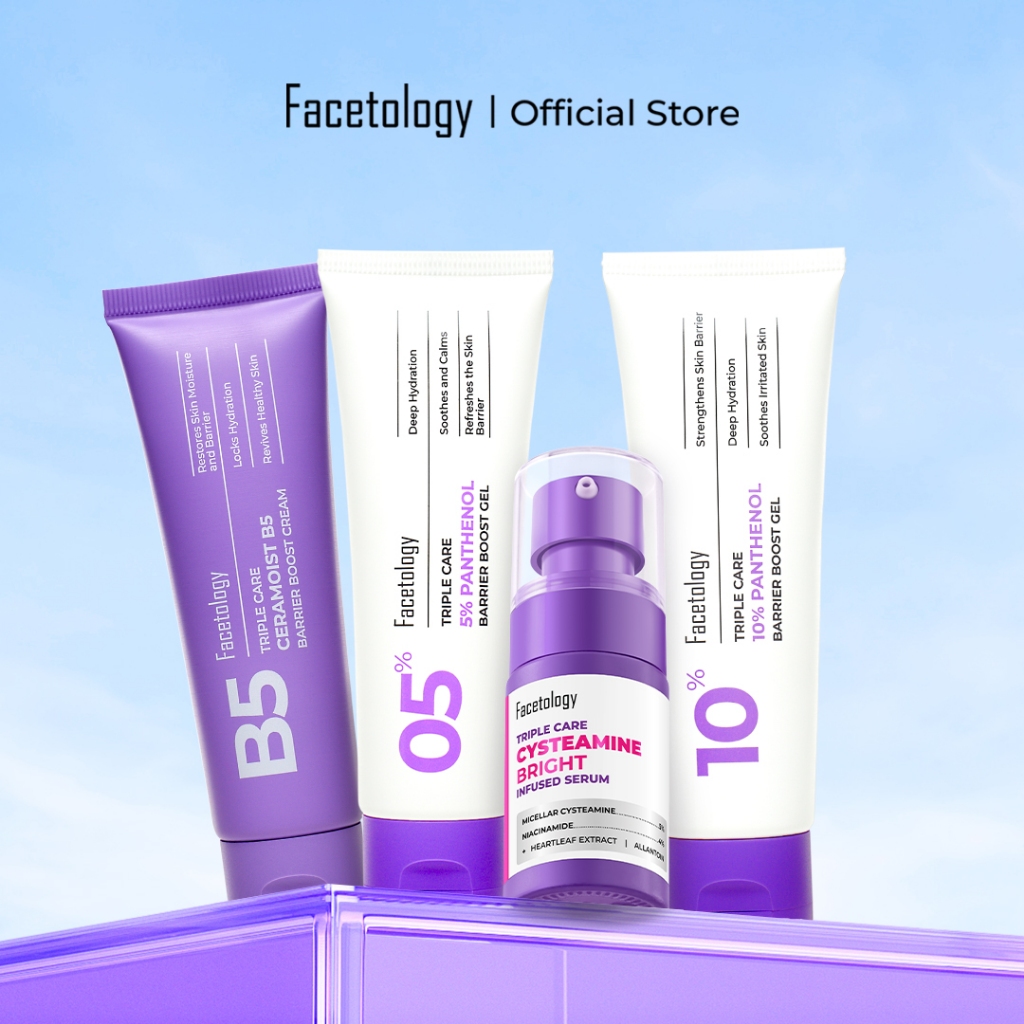 Facetology Bundling Triple Care Cysteamine Bright Infused Serum 15ml & Triple Care Panthenol Barrier