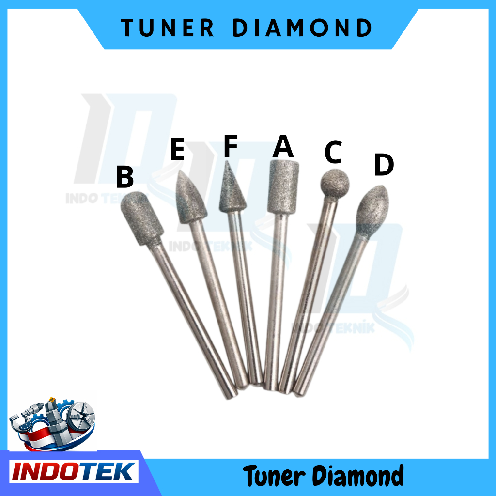 Mata Tuner Diamond 3x6mm Mata Die Grinder Diamond Cuner Burs Diamond Grinding Gerinda Mini Bit Bor B