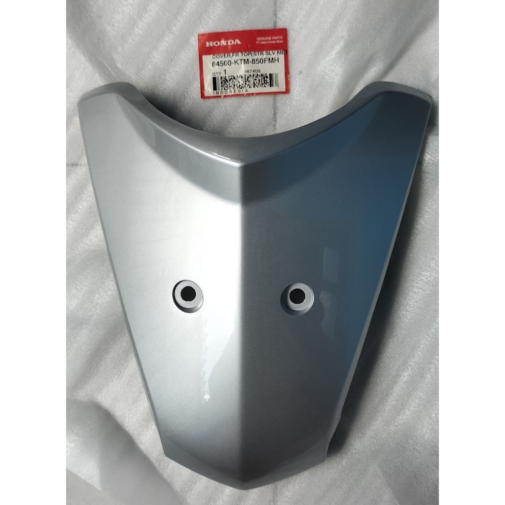 64500-KTM-850FMH Panel dasi tameng dada Supra X 125 SILVER ORI AHM