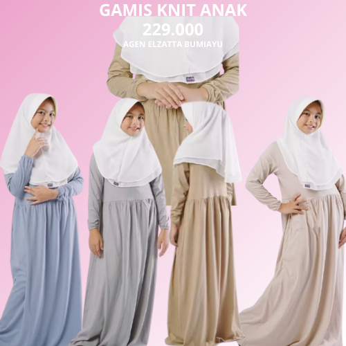 Gamis Knit Anak Gamis Bahan Kaos by Elzatta