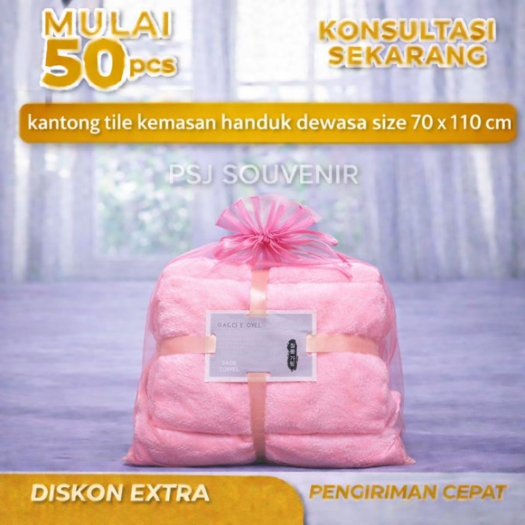 Kantong Tile Serut Souvenir Ukuran 30 x 40 Cm Kantong Kemasan Souvenir Sejadah  Dewasa
