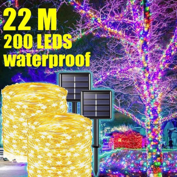 Lampu Hias Gulungan LED Tenaga Surya Anti Air Tanpa Kabel Hemat Listrik Ramah Lingkungan untuk Dekor