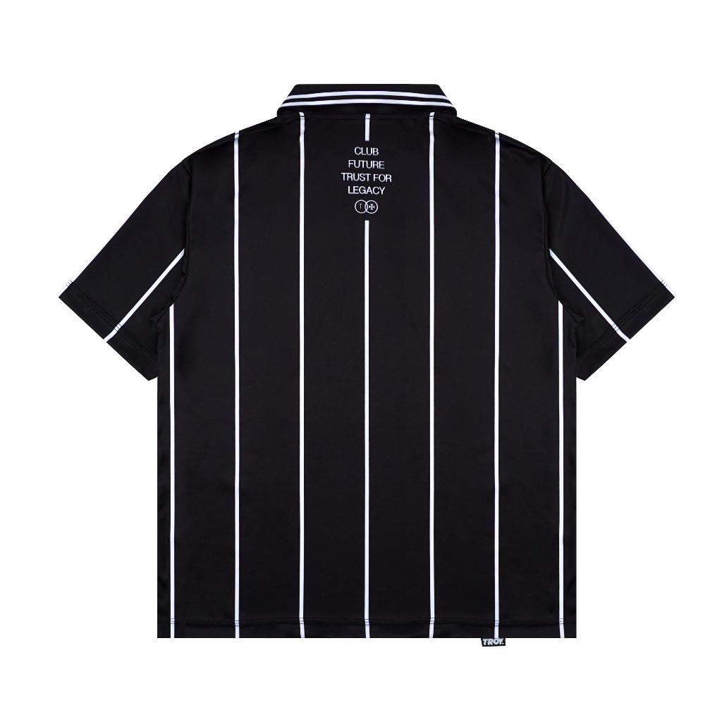 Troy Company Jersey Black Pinstripe Troyco -  Jersey Hitam Garis Klasik Putih JSM 3547