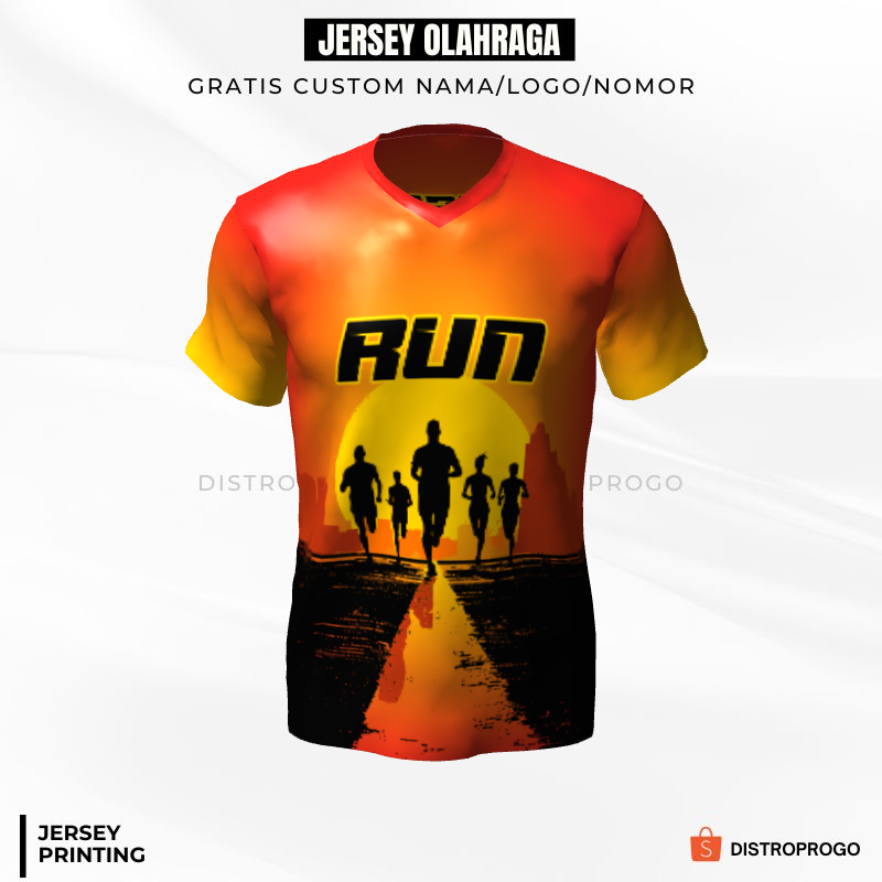 Kaos Jersey Lari Fun Run Bahan Dryfit Bisa Custom - 565