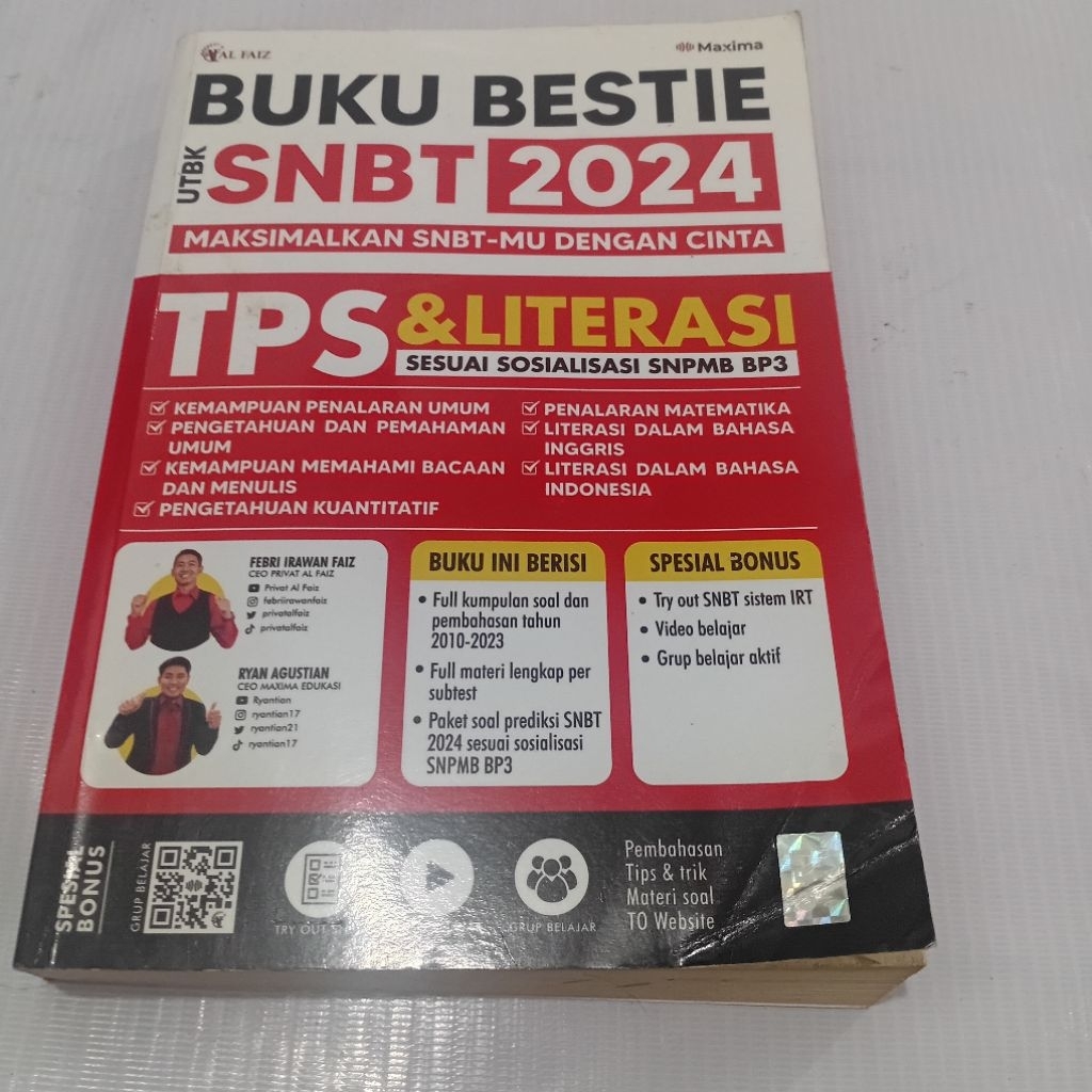 BUKU BESTIE SNBT 2024 TPS & LITERASI MAXIMA UTBK