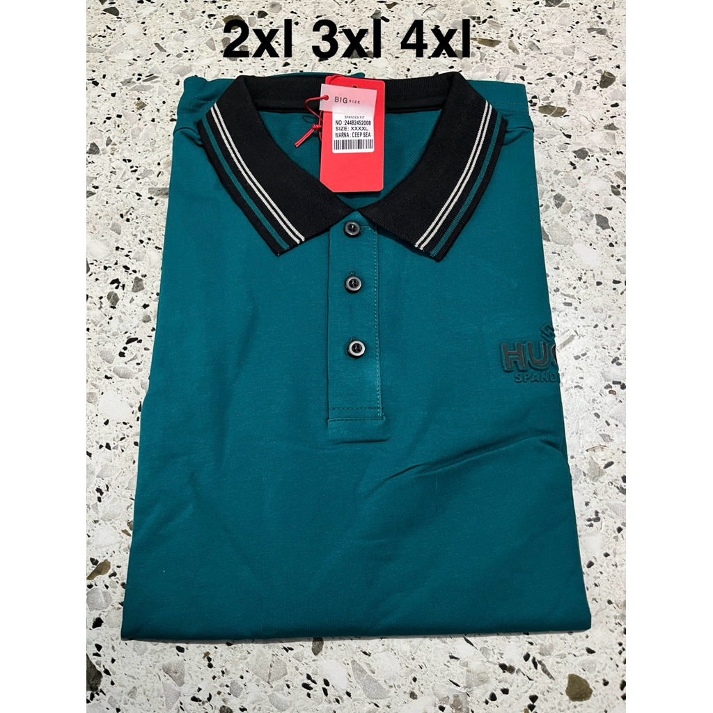 Kaos Kerah Pria Jumbo Bahan Tebal HG Selection Spandek Tebal