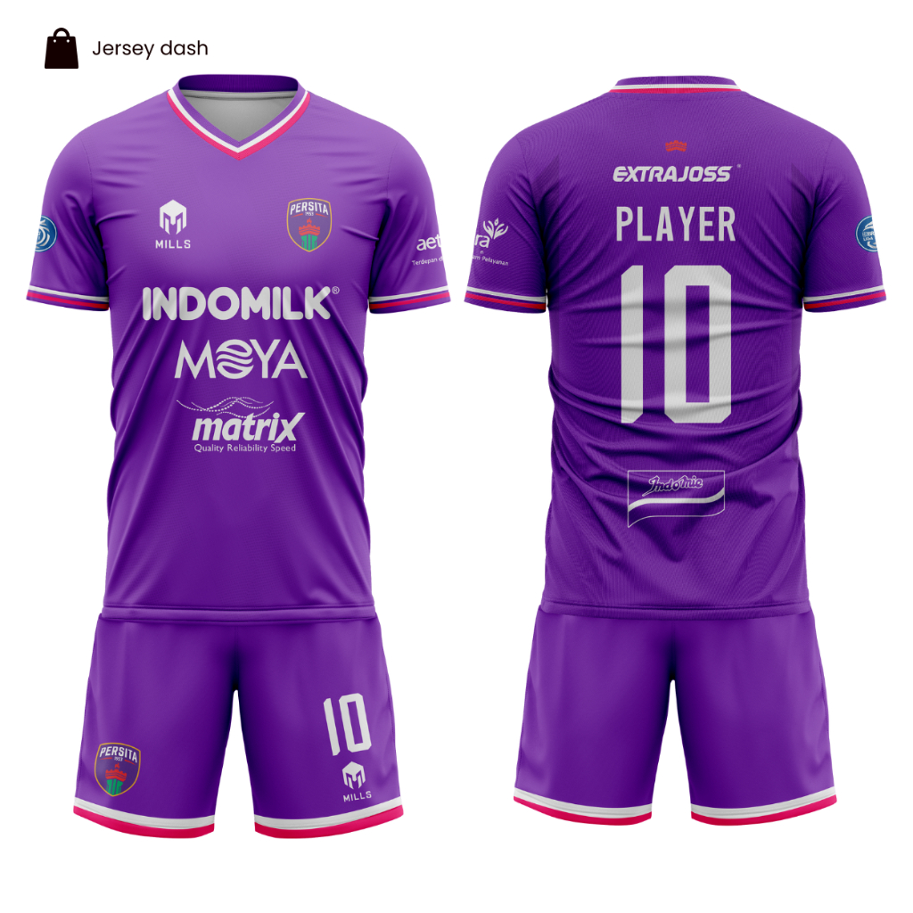 Jersey Bola PERSITA HOME 2022/2023 Full Printing Polyester Dryfit