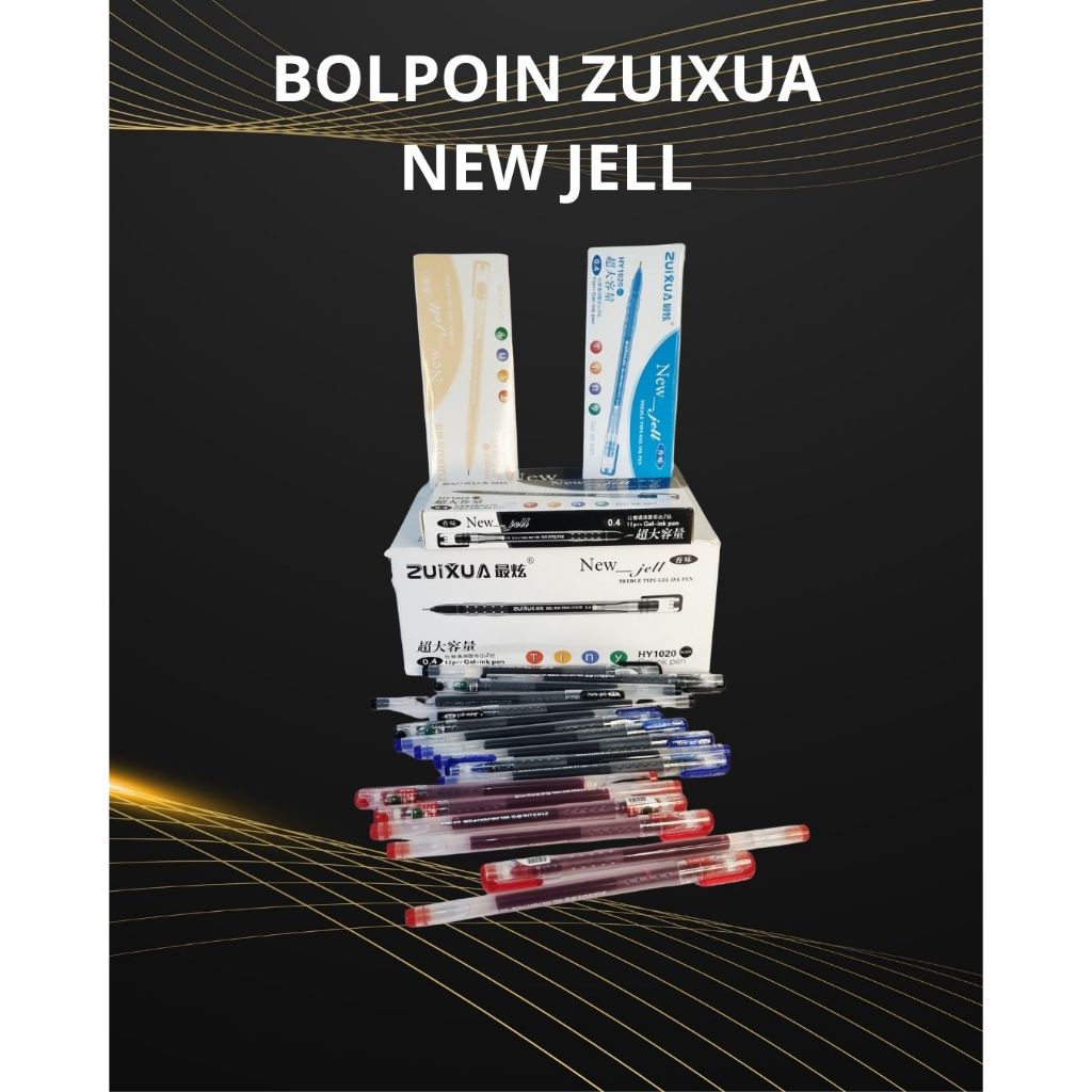 BOLPOIN GEL ZUIXUA | BOLPOIN APEL HITAM BIRU MERAH | BOLPOIN NEW JEL ZUIXUA | BOLPOIN MERAH GEL | BO