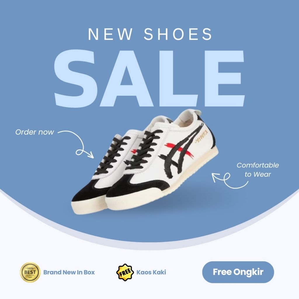 Sepatu Onitsuka Tiger Mexico 66 Deluxe Kabuki Black Red Sneakers Shoes