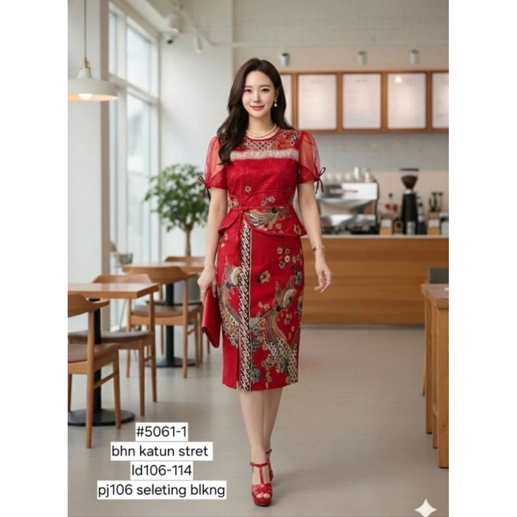 5061 dress batik IMLEK CNY