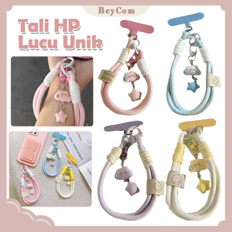 Tali Gantungan Hp Pendek/Gantungan Bintang Awan/Hp Lanyard Korea