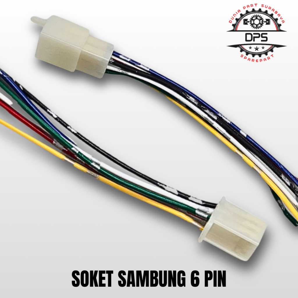 Soket Sambungan Kabel 6 Pin - Soket Konektor Kabel 6 Pin