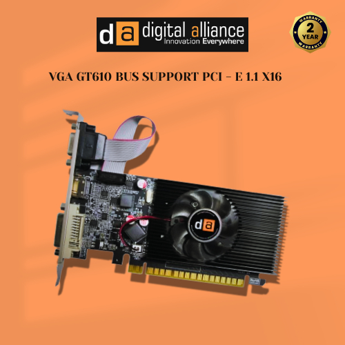 VGA CARD DIGITAL ALLIANCE GT610 | 2GB | DDR3 | 64BIT | PCI-E 1.1 x16