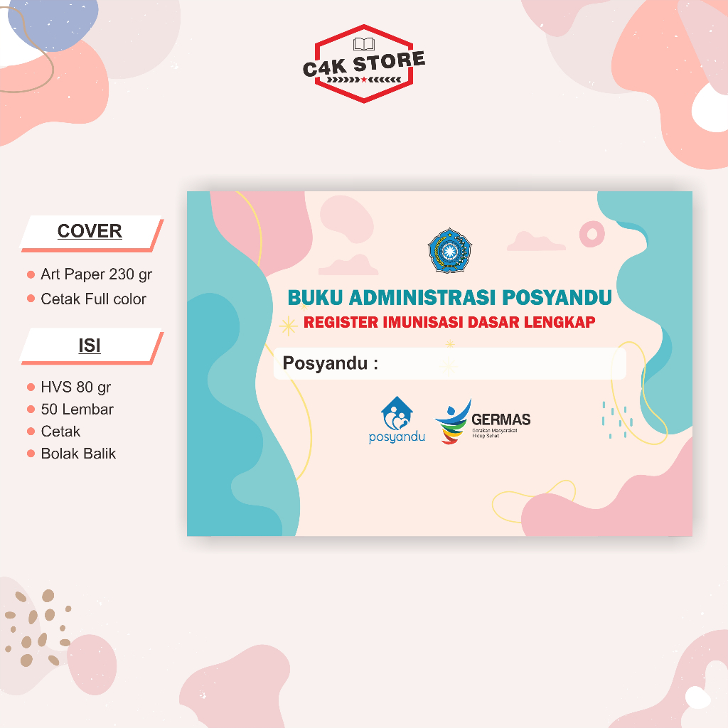 BUKU ADMINISTRASI POSYANDU, BUKU IMUNISASI, BUKU PKK (REGISTER IMUNISASI DASAR LENGKAP)